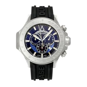 Buy Chase-Durer Mens 380.2LL-RUBB Firestorm Chronograph Stainless Steel Rubber Strap Watch by Chase-Durer