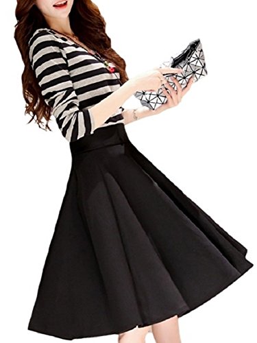 cmy select ボーダー柄 トップス ＆ ミモレ丈スカート セット レディース エレガント