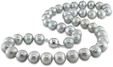 Freshwater Grey Pearl Necklace with Silver Clasp