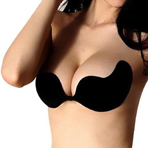 Women Lady Invisible Silicone Deep V-Shape Push up Adhesive Sexy Bra