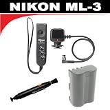 Nikon ML-3 Compact Modulite Remote Control Set + REPLACEMENT BATTERY FOR D200 D300  D700 + LENS PEN
