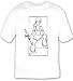 T-shirt with Africa, man, Zulu, black and white, native, spear, ornaments, inhabitant, tribal