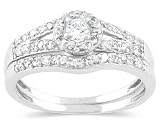 2/5 CTW Diamond Bridal Set in 10K White Gold