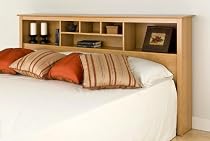 Prepac Storage Headboard - Maple (King)