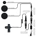 GSI Super Quality Two-Way Radio Headset Kit for Full-Face Motorcycle Helmets - Noise Cancellation In-Helmet Earphones with Boom Microphone and Dual Speakers - Handlebar PTT (Push-To-Talk) Control Button - Compatible with Motorola, Icom, Uniden, Kenwood and All Standard 2-Way Radios