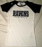 Baltimore Ravens 2-tone Short Sleeve Women's T-shirt (Medium)