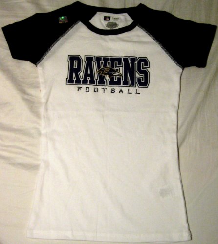Baltimore Ravens 2-tone Short Sleeve Women's T-shirt (Large)
