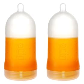 Adiri BPA Free Natural Nurser Ultimate Bottle Stage 3 Orange, Fast Flow (6+ months) - 2 Pack