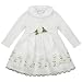 Youngland Floral Dress & Velvet Shrug Set - Girls' (3T, White)