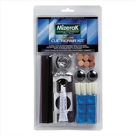 Click here to buy Mizerak Deluxe Billiard Cue Repair Kit.