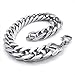 KONOV Stainless Steel Wide Link Men's Bracelet, Silver, 8 1/2 Inch