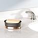 InterDesign Ashford Bar Soap Dish for Bathroom Vanities, Kitchen Sink - Bronze