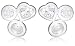 Silver Ladies E6792 Oval Round and Heart Cubic Zirconia Rub over Stud Earrings