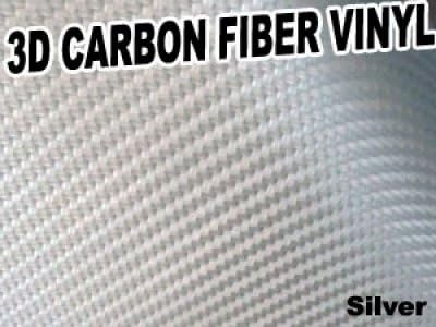 3D Texture Carbon Fiber Sticker Vinyl Flexible Decal Film Wrapping Sheet (Silver) For TOYOTA Land Cruiser