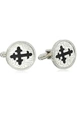 The Vatican Library Collection Men's Black Cross Cufflinks