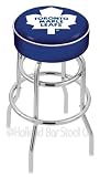 Toronto Maple Leafs 25 inch Double-Ring Chrome Bar Stool