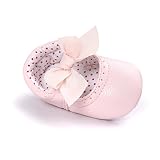 Toubaby 幼児の赤ちゃん秋冬蝶結びファーストシューズ乳児靴 三色0-2 歳 (12cm, ピンク)