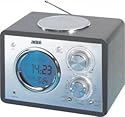 AEG MR 4104 Klassik-Radio (UKW-/MW-Tuner, LCD-Uhr, Weckfunktion, Teleskopantenne, Breitband-Lautsprecher, Temperatur-Anzeige) Schwarz