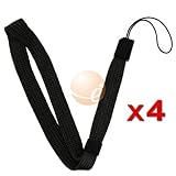 Black Wrist Strap for Nintendo Wii Remote Control / Controller (4 Pack)