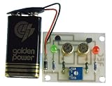 LED-Wechselblinker Bausatz mit Poti und gebohrter Leiterplatte K91197 Bausatz und Lernspielzeug von Kingdiscount inkl. Batterie - Elektrobausatz, Holzbausatz, Metallbausatz für Kinder und Jugendliche