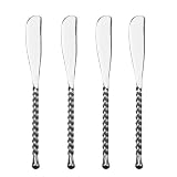 Gourmet Settings Silver Tear Stainless Steel Spreaders set of 4.