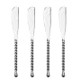 Gourmet Settings Silver Tear Stainless Steel Spreaders set of 4.