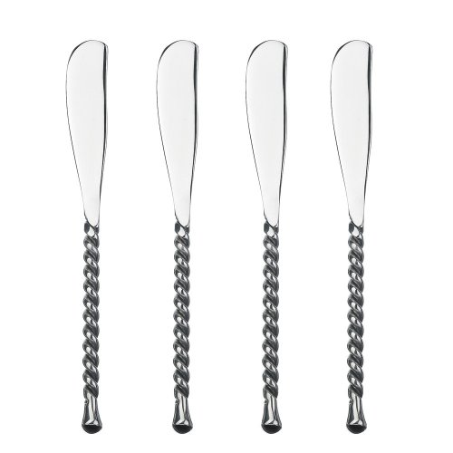 Gourmet Settings Silver Tear Stainless Steel Spreaders set of 4.