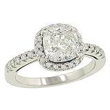 Cushion(1.52ct), Pave Dmd(.30ct) Eng. Ring EGL DE/VS2