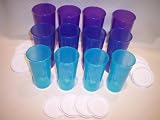 Tupperware Classic 12 Tumbler Bouquet SET NEW Tropical