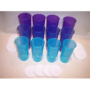 Tupperware Classic 12 Tumbler Bouquet SET NEW Tropical by