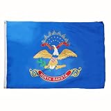 10 x 15 Feet South Dakota Nylon - indoor State Flags Made in US.