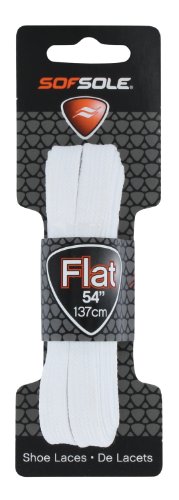 Sof Sole Athletic Flat Shoe Lace (White, 54-Inch)