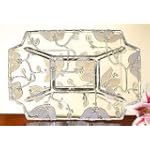 15"" Viscount Glass Sectional Serving Platter