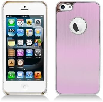 Aimo Wireless IPH5PCACS004 Premium Chrome Aluminum Hard Case for iPhone 5 - Retail Packaging - Light Pink