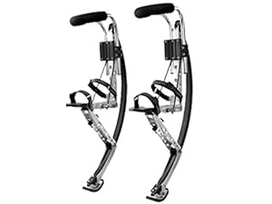 Adult Kangaroo Shoes Jumping Stilts Fitness Exercise (200-242lbs/90~110kg) Bouncing shoes (black)