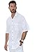 Cotton Natural Islander Button Down Short Sleeve Men's Shirt (XLarge, White)