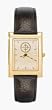 Pittsburgh Steelers Womens Gold Elite Leather Strap Rectangular Dress