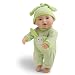 Wild Planet Water Babies Caucasian 9" Newborn Green Striped Bunny Romper