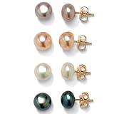 4-Piece Pearl 14k Earring Set