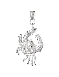 Clevereves 14K White Gold Pendant Two Tone Crab 12.4 - Gram(s)