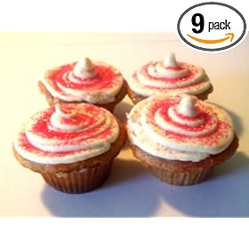 Frostines Edibles Gift Box of 9 Fresh Baked Gourmet Cherry Cherry Cupcakes