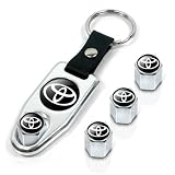 Wrench Keychain & Tire Valve Caps Set w/ Toyota Logo