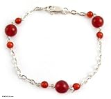 Carnelian bracelet, 'Three Worlds'