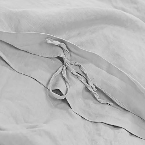 Linenshed - Calking 100% Pure Linen Duvet Cover Stone Gray