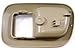 PT Auto Warehouse TO-2530E-2FR - Inside Interior Inner Door Handle Trim/Bezel, Beige/Tan - Passenger Side Front