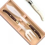 ProPassione Laguiole Fish Carving/Serving Set in Box, Ivory coloured/stainless steel handles, polished, Dimensions: l 27/24 cm