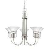 Thomas Lighting M2075-78 Newport Five-Light 29-1 2-Inch W by 25-3 4-Inch H Chandelier - Brushed Nickel