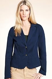 Cotton Rich Notch Lapel Stretch Jacket