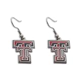 Texas Tech Raiders Dangle Logo Earring Set Ncaa Charm Gift