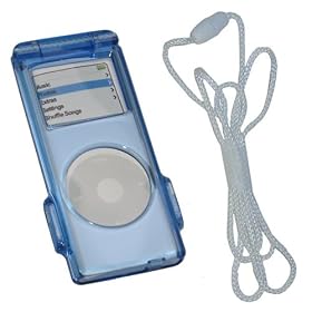 iPod Nano 2 Clear Blue Crystal Case - Includes TWO Bonus Personal Charm Straps!